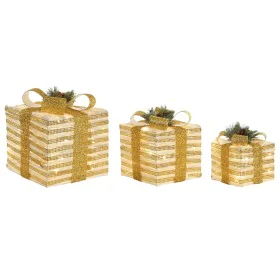 Adorno Navideño DKD Home Decor Blanco Rojo Dorado 25 x 25 x 25 cm (3 Piezas) de DKD Home Decor, Navidad - Ref: S3052282, Prec...