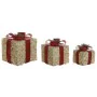 Adorno Natalício DKD Home Decor Branco Vermelho Dourado 25 x 25 x 25 cm (3 Peças) de DKD Home Decor, Natal - Ref: S3052286, P...