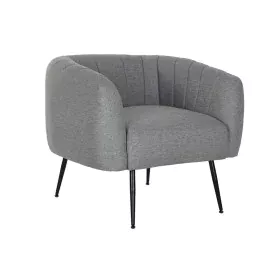 Fauteuil DKD Home Decor Noir Gris Mousse Bois Métal 81 x 75 x 73 cm de DKD Home Decor, Chaises - Réf : S3052906, Prix : 208,5...