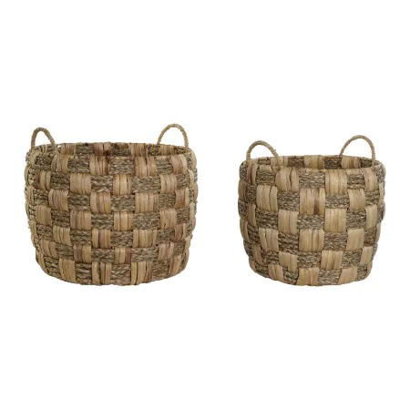 Basket set Home ESPRIT Natural Seagrass Natural Fibre Boho 43 x 43 x 39 cm (2 Pieces) by Home ESPRIT, Boxes - Ref: S3054947, ...