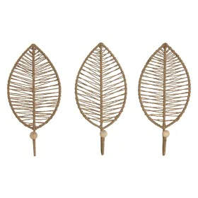 Perchero de Pared Home ESPRIT Natural Yute Metal 12 x 4 x 26 cm de Home ESPRIT, Percheros de pared - Ref: S3057321, Precio: 1...