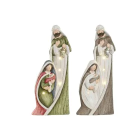 Belén de Navidad Home ESPRIT Blanco Verde Gris Magnesio 27,5 x 11 x 60 cm (2 Unidades) de Home ESPRIT, Navidad - Ref: S305850...