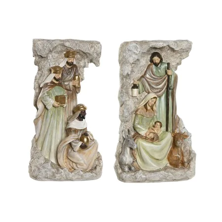 Belén de Navidad Home ESPRIT Multicolor Resina 19,5 x 11 x 31,5 cm (2 Unidades) de Home ESPRIT, Navidad - Ref: S3058508, Prec...