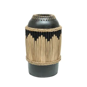 Vase Romimex Black Natural Ceramic Natural Fibre 27 x 40 x 27 cm by Romimex, Vases - Ref: D1628751, Price: 117,08 €, Discount: %