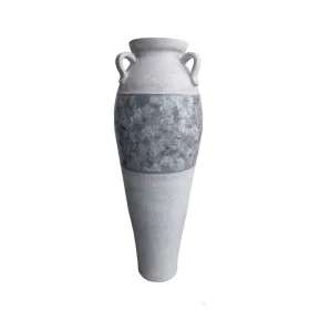 Vase de sol Romimex Blanc Gris Terre cuite 34 x 100 x 34 cm Avec des poignées de Romimex, Vases - Réf : D1628782, Prix : 171,...