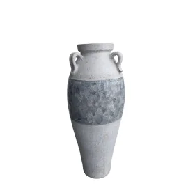 Vase de sol Romimex Blanc Gris Terre cuite 32 x 80 x 32 cm Avec des poignées de Romimex, Vases - Réf : D1628783, Prix : 147,6...