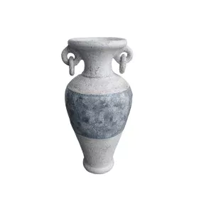 Vase Romimex Blanc Gris Terre cuite 28 x 60 x 28 cm Avec des poignées de Romimex, Vases - Réf : D1628789, Prix : 134,48 €, Re...