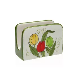 Porta-guardanapos Versa Cerâmica 5 x 8 x 11 cm Tulipa de Versa, Guardanapos - Ref: S3413216, Preço: 4,79 €, Desconto: %