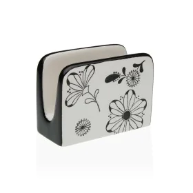 Napkin holder Versa Ceramic 5 x 8 x 11 cm Flowers by Versa, Napkin Rings - Ref: S3413217, Price: 4,79 €, Discount: %