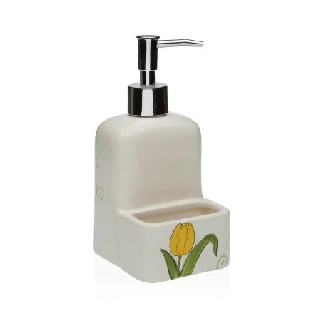 Dispensador de Sabão Versa Cerâmica ABS Dolomite Tulipa 9 x 18,5 x 8 cm de Versa, Suportes e dispensadores - Ref: S3413224, P...