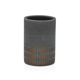 Support pour brosses à dents Versa Astrid Gris Résine 7,3 x 10,5 x 7,3 cm de Versa, Supports et distributeurs - Réf : S341324...