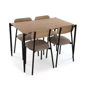 Table set with 4 chairs Versa PVC Metal MDF Wood 70 x 75 x 110 cm by Versa, Dining Tables - Ref: S3413597, Price: 171,40 €, D...