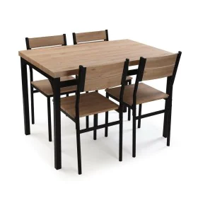 Table set with 4 chairs Versa PVC Metal MDF Wood 70 x 76 x 110 cm by Versa, Dining Tables - Ref: S3413598, Price: 185,47 €, D...