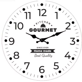 Horloge Murale Versa Gourmet Bois 4 x 30 x 30 cm de Versa, Pendules murales - Réf : S3413648, Prix : 6,90 €, Remise : %