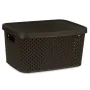 Storage Box with Lid Brown Plastic 3,5 L 17,5 x 12,5 x 24 cm (24 Units) by Kipit, Storage boxes and chests - Ref: S3626519, P...