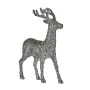 Deko-Figur Weihnachts-Rentier Glitzernd Weiß Silberfarben Kunststoff 15 x 45 x 30 cm (8 Stück) von Krist+, Weihnachten - Ref:...