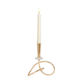 Candleholder Romimex Golden Metal Glass 18 x 24 x 10 cm Knot by Romimex, Candelabras and candle holders - Ref: D1628865, Pric...