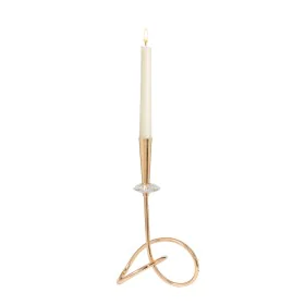 Candleholder Romimex Golden Metal Glass 19 x 36 x 10 cm Knot by Romimex, Candelabras and candle holders - Ref: D1628866, Pric...