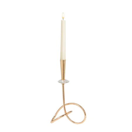 Bougeoir Romimex Doré Métal verre 19 x 36 x 10 cm Nœud de Romimex, Bougeoirs et chandeliers - Réf : D1628866, Prix : 27,20 €,...