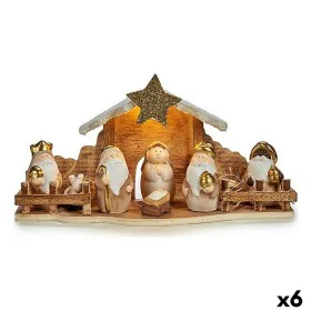 Presépio de Natal Leve LED Branco Castanho Cinzento 10,5 x 16 x 33 cm (6 Unidades) de Krist+, Natal - Ref: S3631759, Preço: 7...