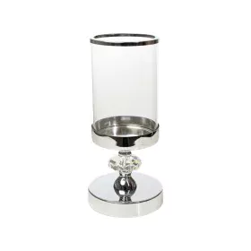 Candleholder Romimex Silver Metal Glass 12 x 26 x 12 cm by Romimex, Candelabras and candle holders - Ref: D1628878, Price: 33...