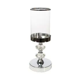 Bougeoir Romimex Argenté Métal verre 12 x 30 x 12 cm de Romimex, Bougeoirs et chandeliers - Réf : D1628879, Prix : 34,47 €, R...