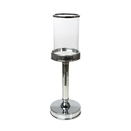 Portavelas Romimex Plateado Metal Vidrio 12 x 37 x 12 cm de Romimex, Candelabros y portavelas - Ref: D1628884, Precio: 42,47 ...