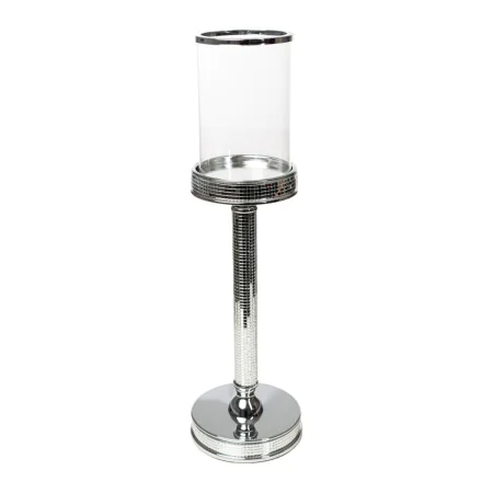 Bougeoir Romimex Argenté Métal verre 12 x 42 x 12 cm de Romimex, Bougeoirs et chandeliers - Réf : D1628885, Prix : 45,96 €, R...