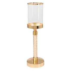 Portavelas Romimex Dorado Metal Vidrio 12 x 46 x 12 cm de Romimex, Candelabros y portavelas - Ref: D1628886, Precio: 40,86 €,...