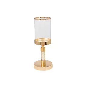 Portavelas Romimex Dorado Metal Vidrio 12 x 36 x 12 cm de Romimex, Candelabros y portavelas - Ref: D1628888, Precio: 34,35 €,...