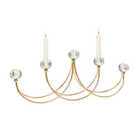 Candelabro Romimex Dorato Metallo Vetro 52 x 8 x 22 cm di Romimex, Candelieri e portacandele - Rif: D1628897, Prezzo: 84,35 €...