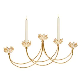 Pot à Bougie Romimex Doré Métal verre 55 x 22 x 8 cm de Romimex, Bougeoirs et chandeliers - Réf : D1628899, Prix : 88,49 €, R...