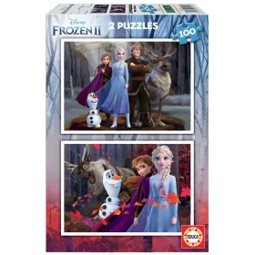 Set de 2 Puzzles Frozen Believe   40 x 28 cm 100 Peças de Frozen, Puzzles - Ref: S4307653, Preço: 6,67 €, Desconto: %