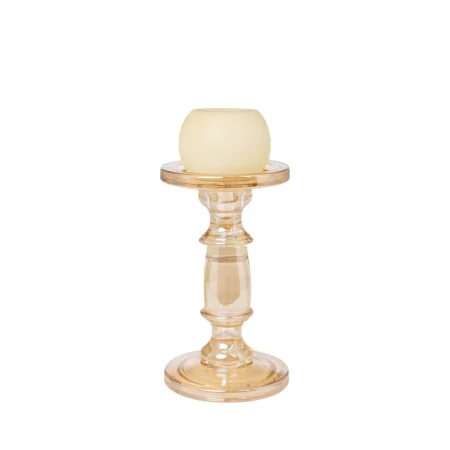 Portavelas Romimex Dorado Vidrio 13 x 19 x 13 cm de Romimex, Candelabros y portavelas - Ref: D1628943, Precio: 19,15 €, Descu...