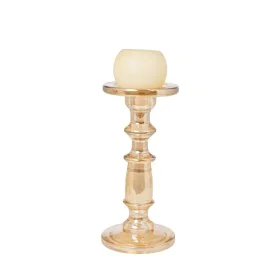 Candleholder Romimex Golden Glass 13 x 27 x 13 cm by Romimex, Candelabras and candle holders - Ref: D1628944, Price: 25,12 €,...