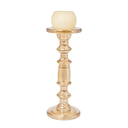 Candleholder Romimex Golden Glass 13 x 35 x 13 cm by Romimex, Candelabras and candle holders - Ref: D1628945, Price: 32,33 €,...