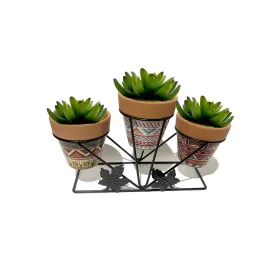 Sous-pot Romimex Multicouleur Métal Céramique 34 x 20 x 12 cm de Romimex, Accessoires - Réf : D1628955, Prix : 23,22 €, Remis...