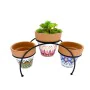 Flower Pot Stand Romimex Multicolour Metal Ceramic 27 x 17 x 12 cm by Romimex, Accessories - Ref: D1628956, Price: 17,48 €, D...