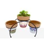 Flower Pot Stand Romimex Multicolour Metal Ceramic 27 x 17 x 12 cm by Romimex, Accessories - Ref: D1628956, Price: 17,48 €, D...