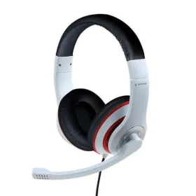 Headphones with Microphone GEMBIRD MHS-03-WTRDBK White by GEMBIRD, Headphones and accessories - Ref: S5603477, Price: 8,57 €,...