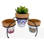 Flower Pot Stand Romimex Multicolour Metal Ceramic 31 x 18 x 12 cm by Romimex, Accessories - Ref: D1628957, Price: 19,88 €, D...