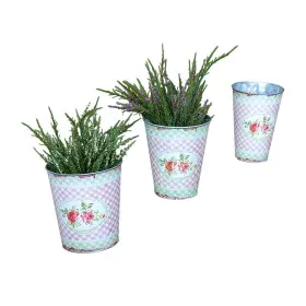 Set de pots de fleurs Romimex Multicouleur Métal 3 Pièces de Romimex, Cache-pots - Réf : D1628958, Prix : 20,33 €, Remise : %