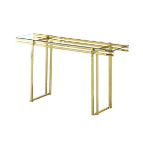 Console Romimex Doré Acier inoxydable Verre trempé 140 x 78 x 40 cm de Romimex, Tables - Réf : D1629034, Prix : 474,65 €, Rem...