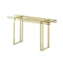 Console Romimex Golden Stainless steel Tempered glass 140 x 78 x 40 cm by Romimex, Tables - Ref: D1629034, Price: 474,65 €, D...