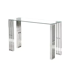 Console Romimex Argenté Acier inoxydable Verre trempé 120 x 78 x 40 cm de Romimex, Tables - Réf : D1629036, Prix : 366,55 €, ...