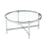 Table Basse Romimex Argenté verre Acier inoxydable 90 x 40 x 90 cm Ronde de Romimex, Tables - Réf : D1629041, Prix : 555,73 €...