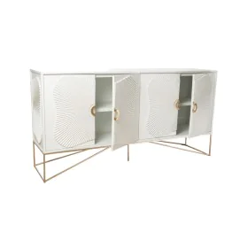 Buffet Romimex Blanc Doré Métal Bois MDF 157 x 80 x 38 cm de Romimex, Buffets, crédences et vaisseliers - Réf : D1629043, Pri...