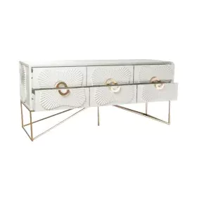 Sideboard Romimex White Golden Metal MDF Wood 120 x 54 x 38 cm by Romimex, Sideboards - Ref: D1629044, Price: 663,66 €, Disco...