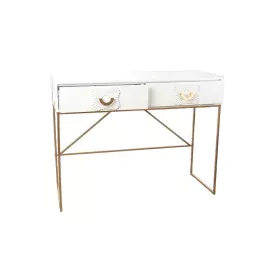 Consola Romimex Branco Dourado Metal Madeira MDF 100 x 77 x 39 cm de Romimex, Jogos de móveis - Ref: D1629045, Preço: 284,30 ...