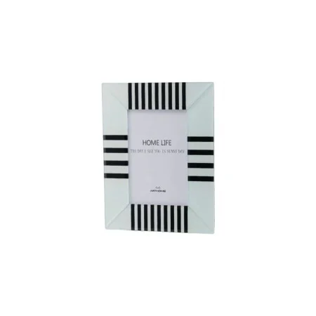 Cadre photo Romimex Blanc Noir verre 10 x 15 x 1 cm de Romimex, Cadres muraux et de table - Réf : D1629066, Prix : 11,30 €, R...